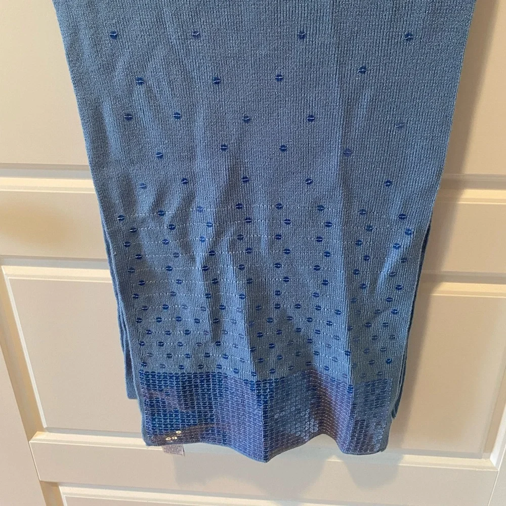 DG 2 by Diane Gilman Light Blue Knit Wrap with Sequins